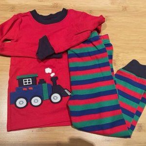 Boys Train Cotton 2-Piece Pajamas - Tidal